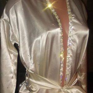 Bedazzled Pearl Robe